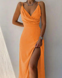 Anouk Cowl Neck Maxi Dress Orange