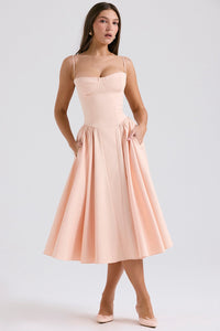 Avalon Corset Midi Dress LightPink