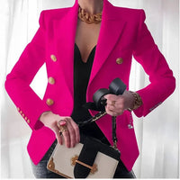 Grace | Women's Double-Breasted Blazer with Gold Buttons Pink