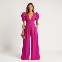 Zara Wide Leg Midi Jumpsuit Pink