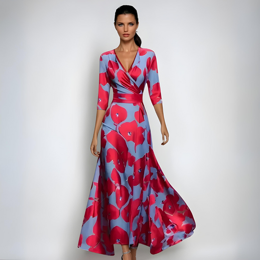 Celestine V Neck Maxi Dress Rosé Breeze