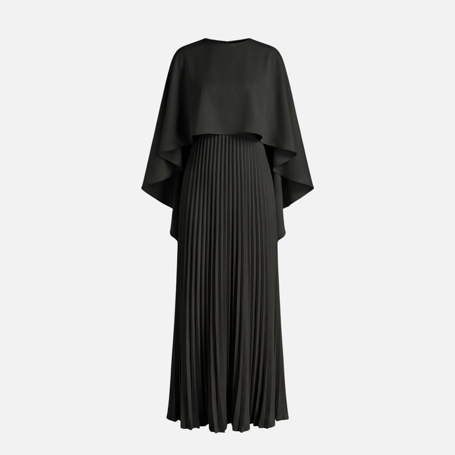 Cleo Cape Maxi Dress Black