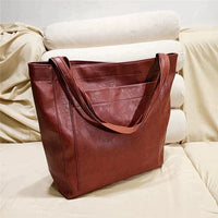Emma | Women's Genuine Leather Spacious Shoulder Tote Bag Red
