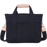 Olivia | Women's Large-Capacity Multi-Pocket Canvas Tote Bag Crossbody Black