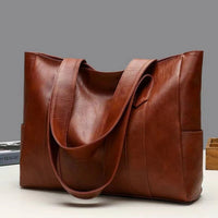 Charlotte | Women's Large-Capacity Vintage Leather Shoulder Tote Bag Brown