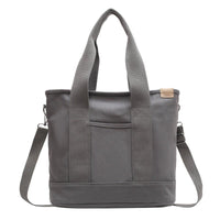 Amelia | Women's Multifunction Crossbody Canvas Tote Bag Adjustable Gray