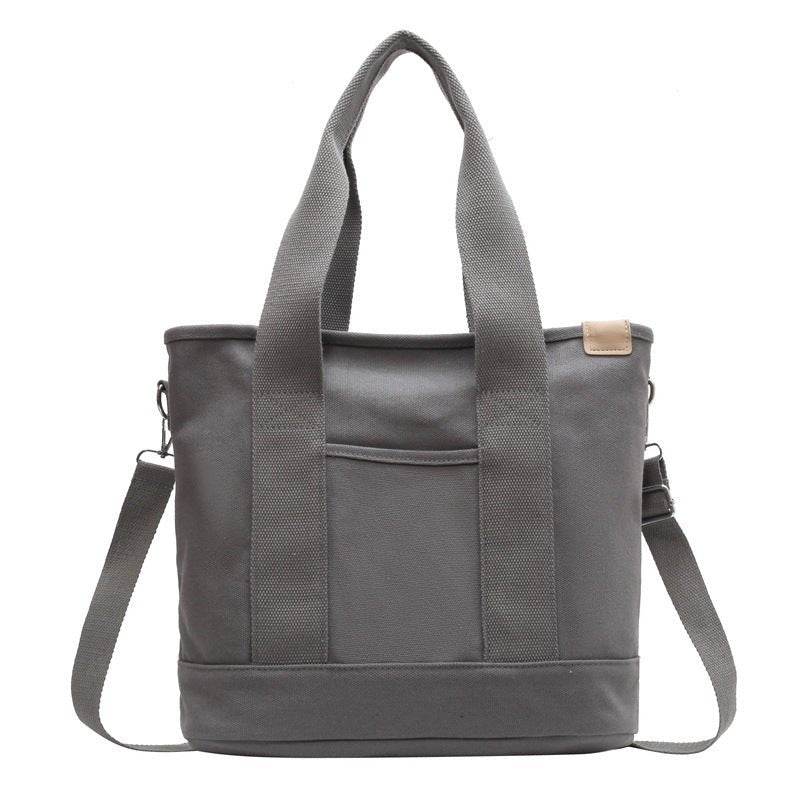 Amelia | Women's Multifunction Crossbody Canvas Tote Bag Adjustable Gray