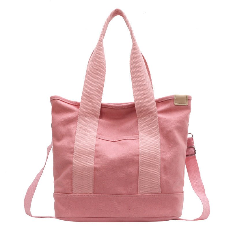 Amelia | Women's Multifunction Crossbody Canvas Tote Bag Adjustable Pink