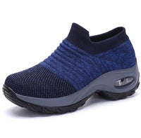Olivia | Women's Orthopedic Slip-On Sneakers Air Cushion Blue (Grey Sole)