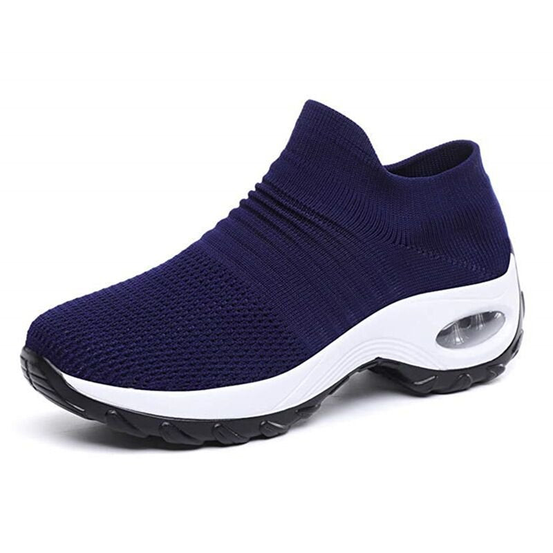 Olivia | Women's Orthopedic Slip-On Sneakers Air Cushion Blue (White Sole)