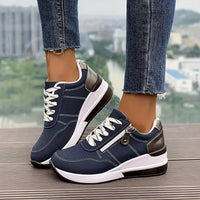 Luna | Women's Orthopedic Sneakers Low Cut Lace-Up Comfort Walking Blue
