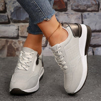 Luna | Women's Orthopedic Sneakers Low Cut Lace-Up Comfort Walking Grey