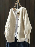 Victoria | Women's Oversized Cable-Knit Button-Down Cardigan Sweater