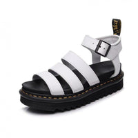 Eleanor | Women's Platform Strappy Comfortable Sandals Buckle Chunky White
