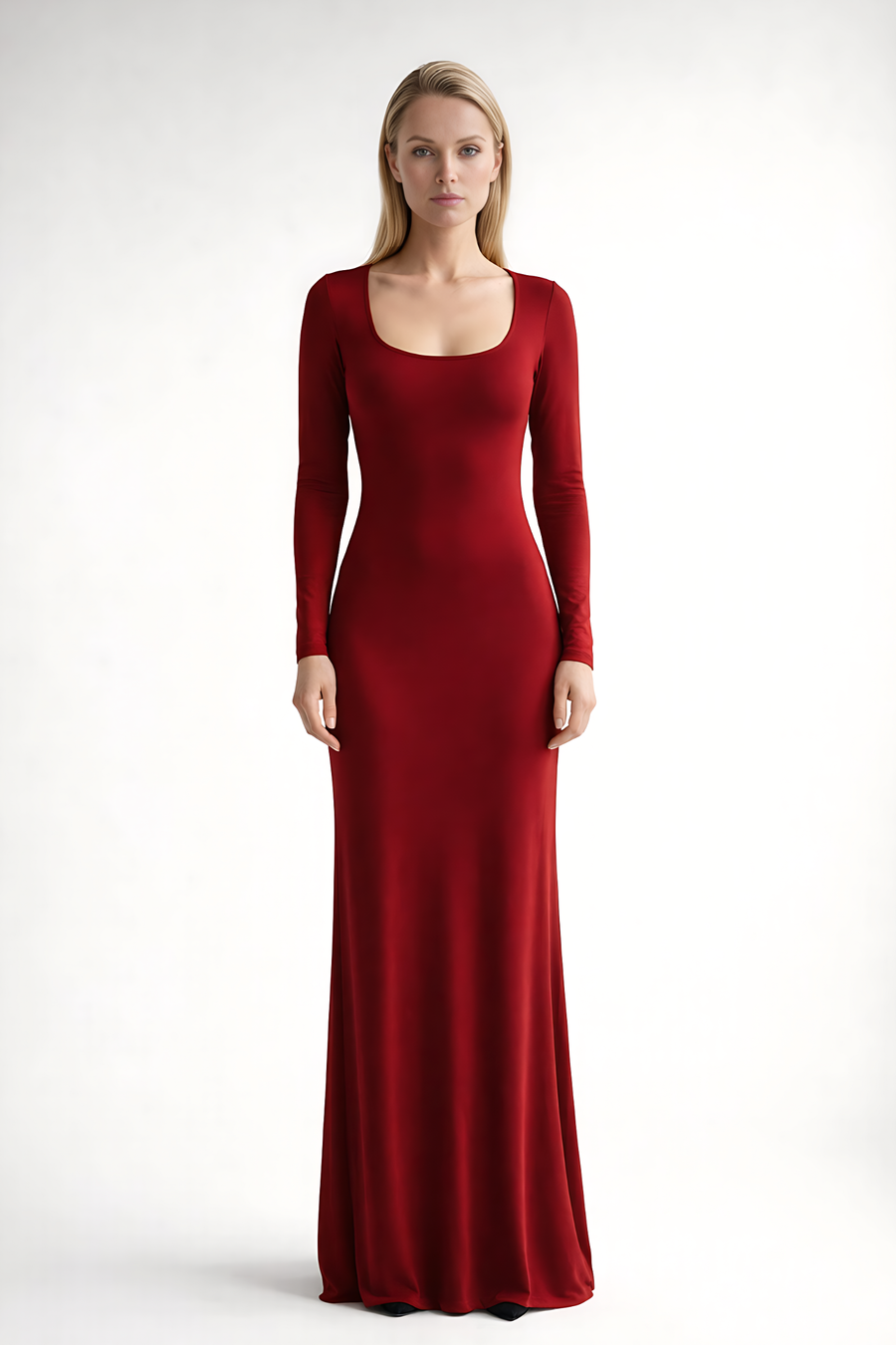 Eden Square Neck Maxi Dress Red