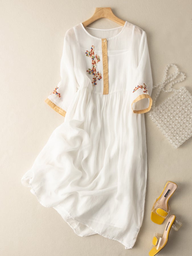 Lael Midi Dress White