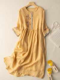 Lael Midi Dress Yellow