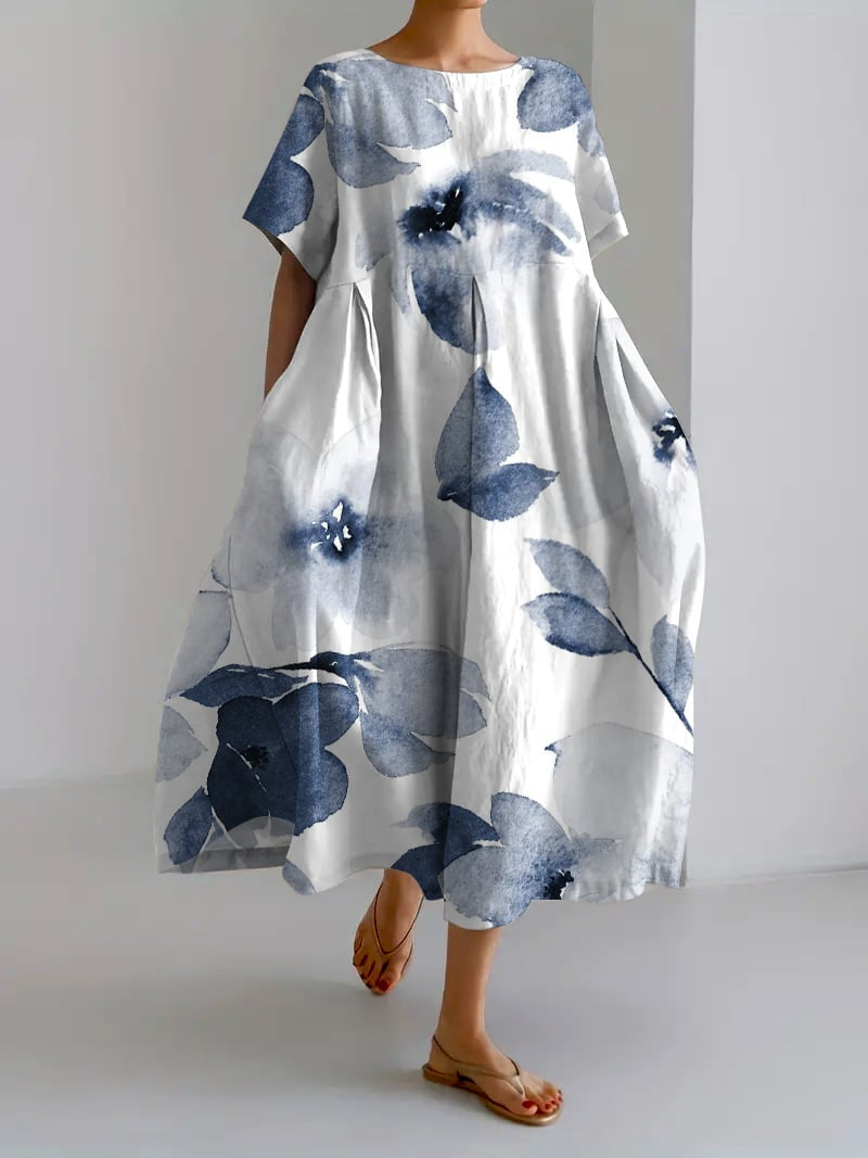 Evangeline Midi Dress Navy