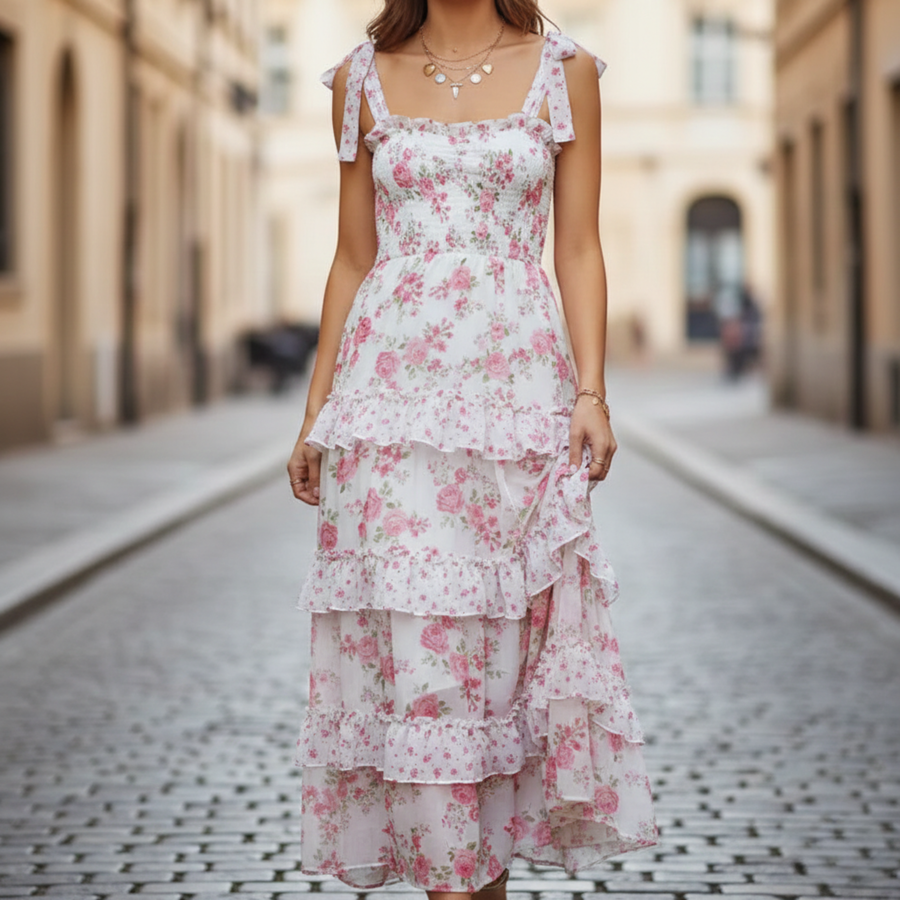 Fern Tiered Maxi Dress Floral