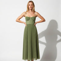 Juniper Corset Midi Dress Green