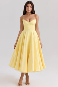 Sailor Midi Dress Butter Yellow
