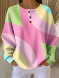 Camila | Women's Waffle Knit Sweater Long Sleeve Button Front