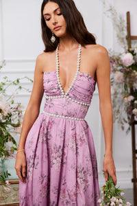 Persephone Halter Maxi Dress Purple
