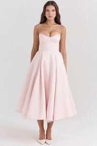 Orla Sweetheart Midi Dress Pink