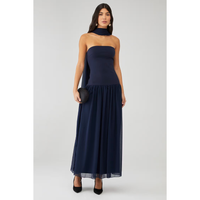 Vesper Strapless Maxi Dress Blue