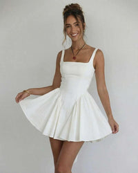 Xanthe Square Neck Mini Dress White