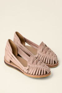 Grace | Women's Woven Leather Huarache Comfortable Sandals Pink