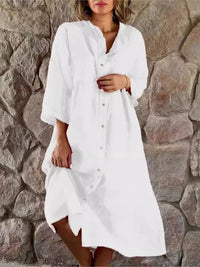 Wren | Women's Button Down Midi Shirt Dress