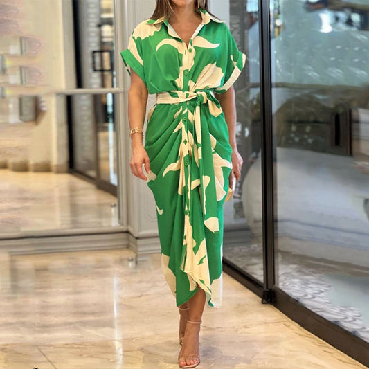 Freya - Elegant Casual Dress – Green