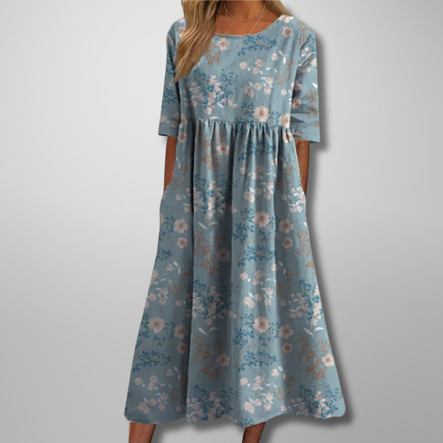 Xara | Women's Floral 3/4 Sleeve Midi Dress