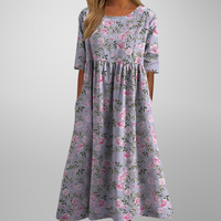 Xara | Women's Floral 3/4 Sleeve Midi Dress