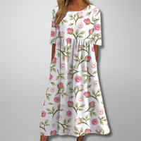 Xara | Women's Floral 3/4 Sleeve Midi Dress