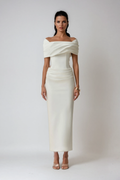 Ysabel | Women's Off-Shoulder Ruched Maxi Dress