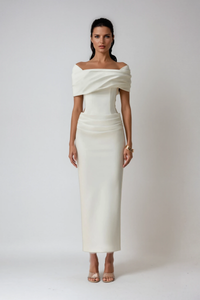 Ysabel | Women's Off-Shoulder Ruched Maxi Dress