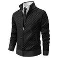 Zander | Men's Full Zip Stand Collar Knit Cardigan