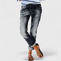 Zara | Women's Distressed Straight Leg Jeans